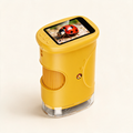 MicroExplorer yellow kids digital microscope with ladybird on screen