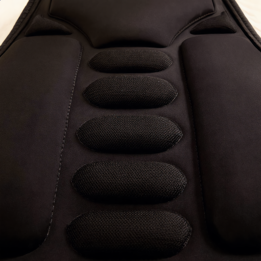 Close-up of the padded massage panels