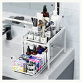 SinkSpace white 2-tier pull-out under sink organiser with sliding baskets