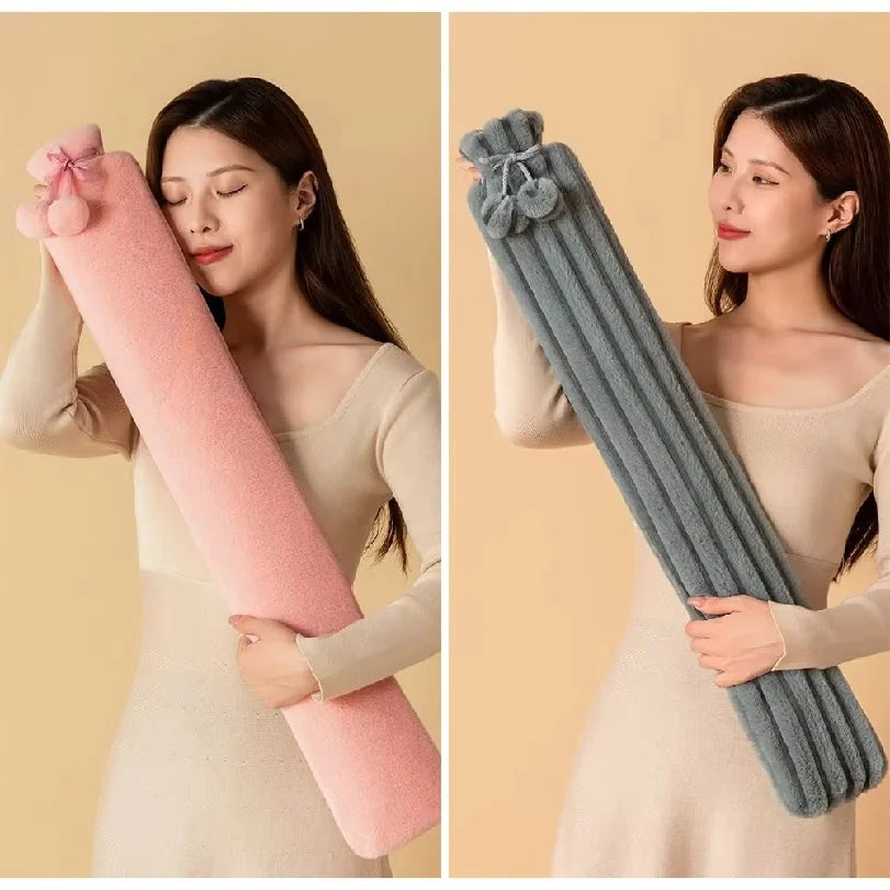 Soft plush finish in blush pink and dusty blue