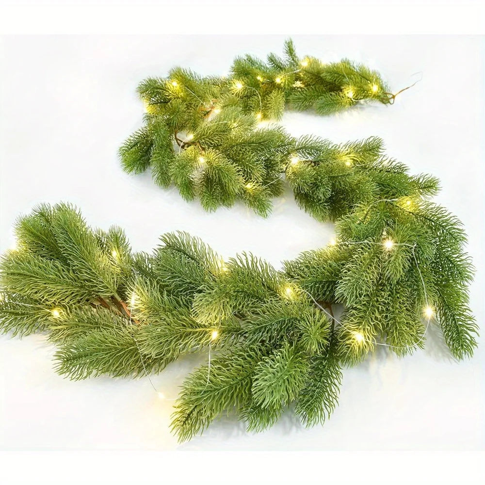 EverPine pre-lit garland with warm white fairy lights