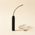 Black electric arc candle lighter with flexible neck and USB cable