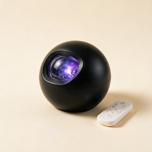 Black galaxy star projector with remote control