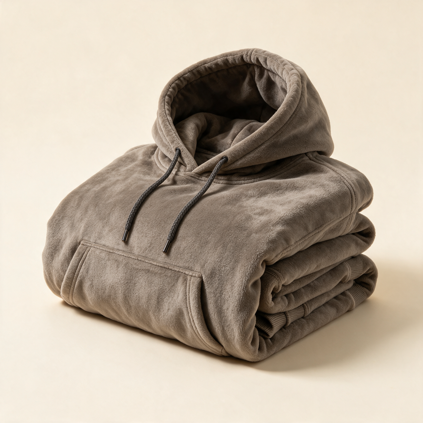CloudHug hooded blanket neatly folded with the hood on top