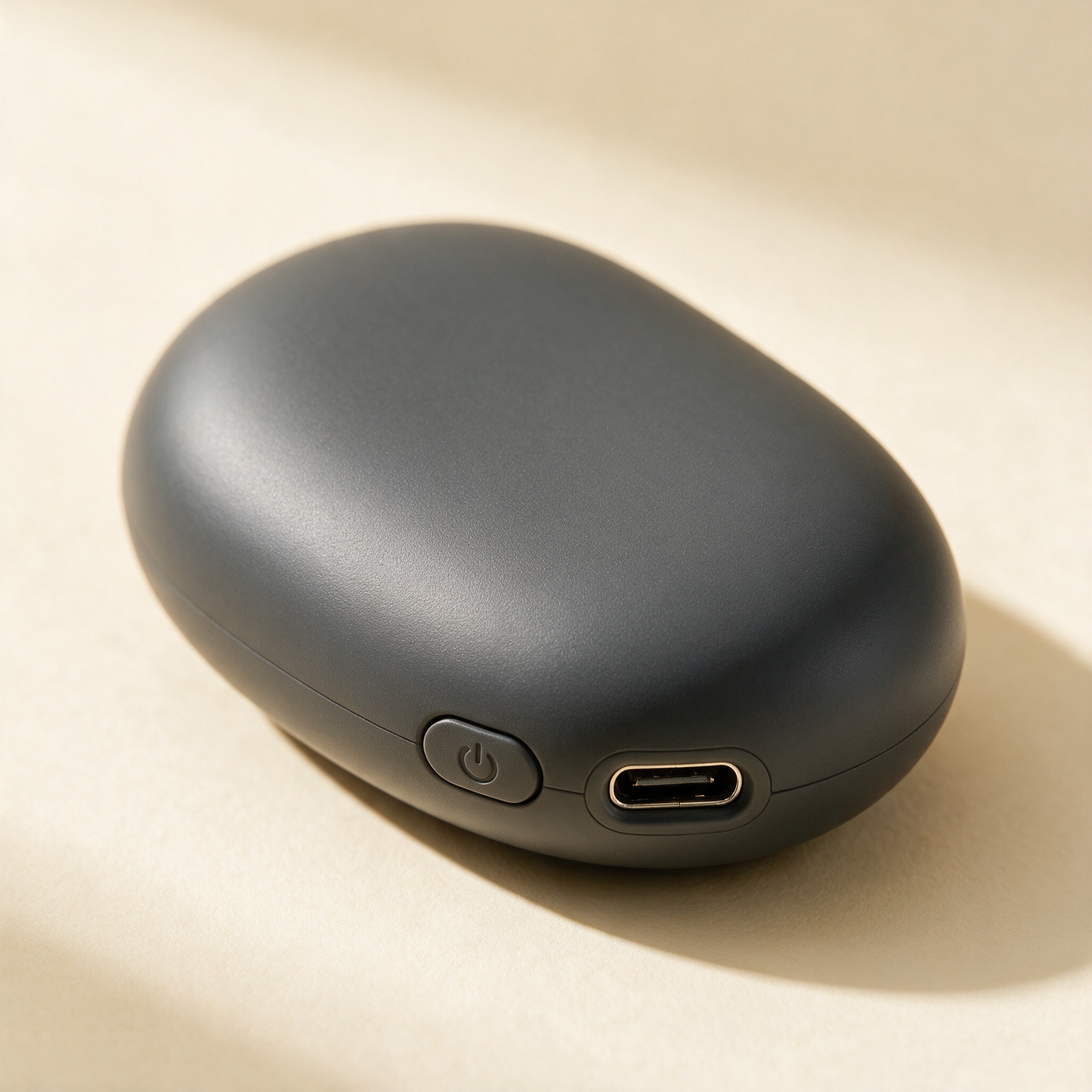 Close up of the HeatPod hand warmer surface and USB C port