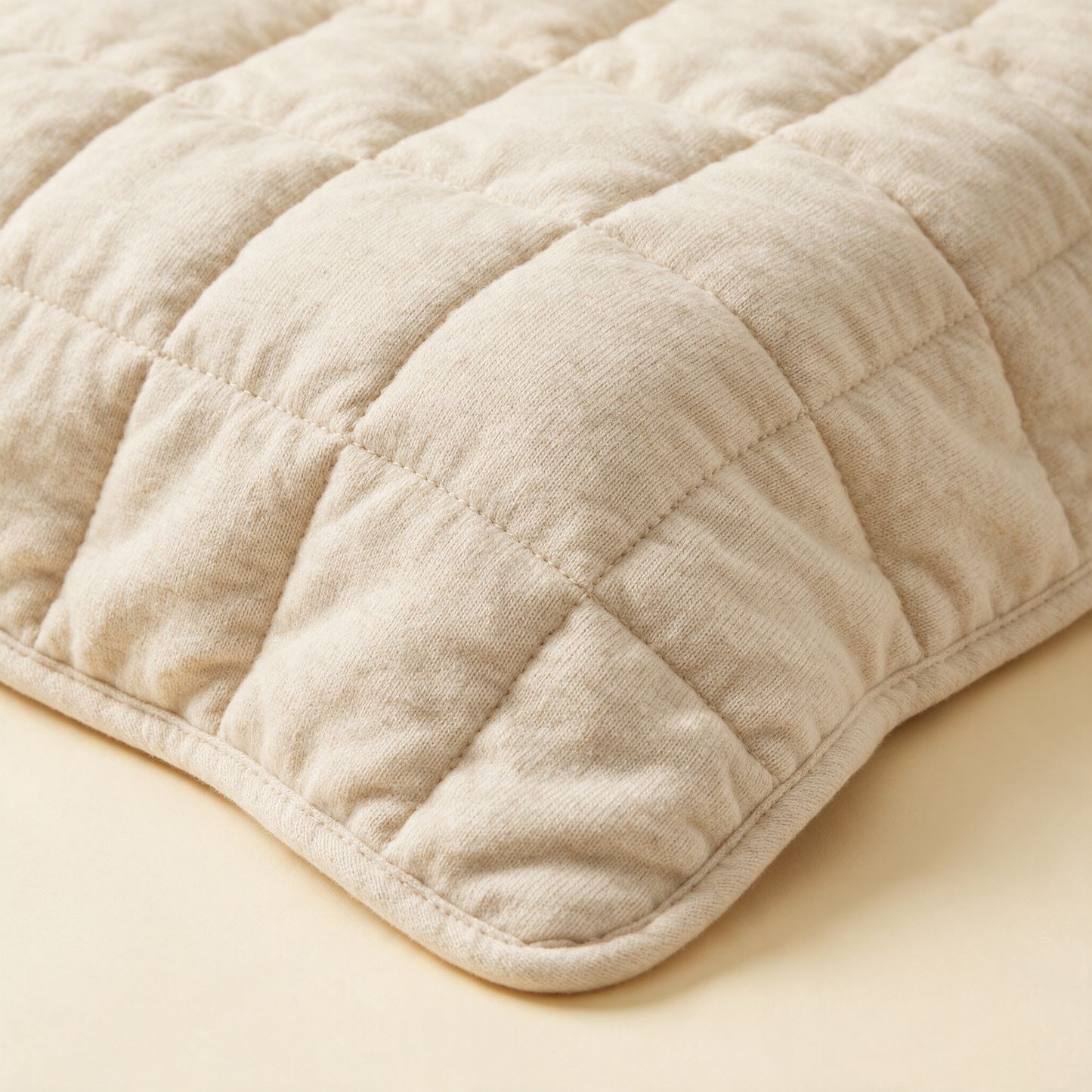 Close-up of The Cocoon weighted blanket quilted stitching
