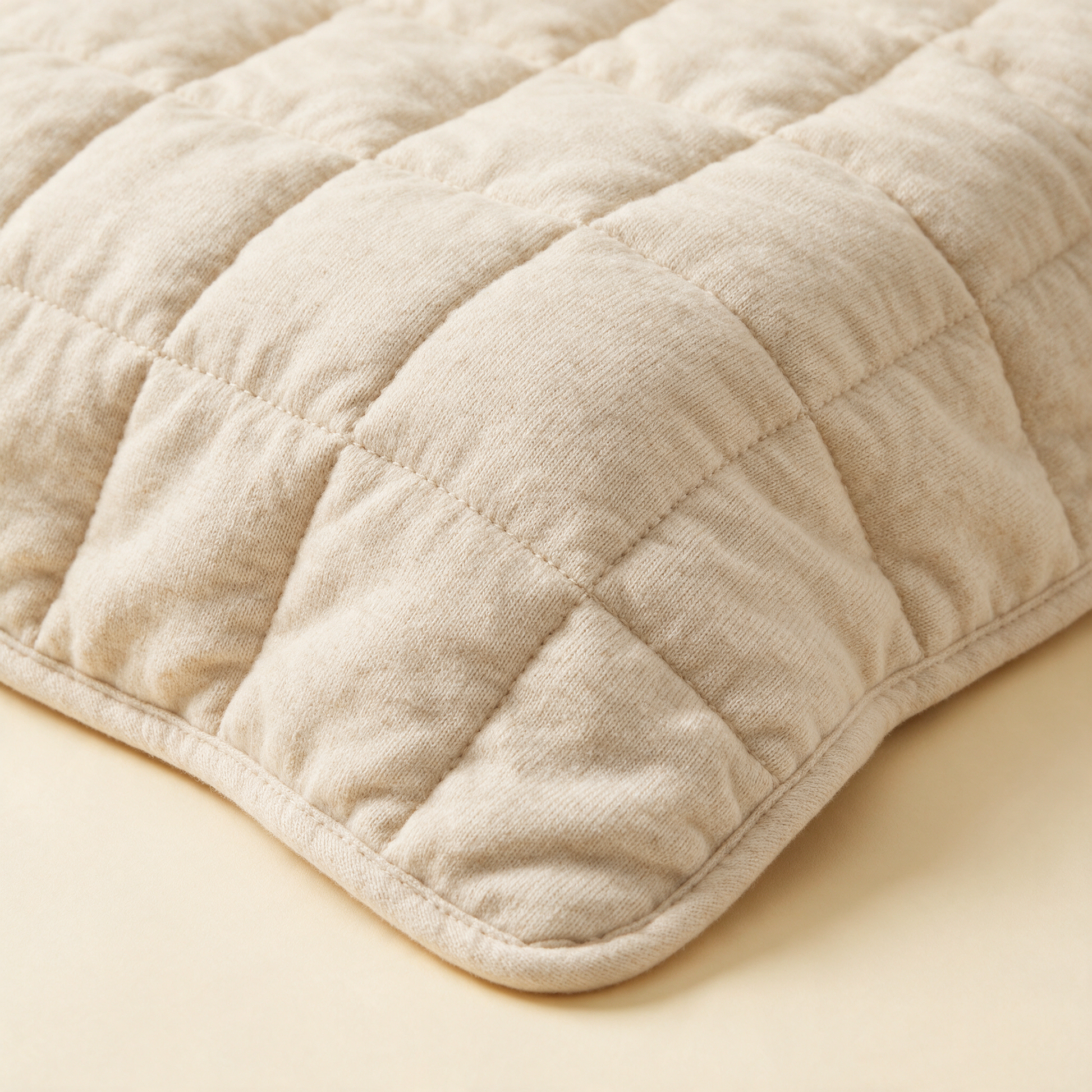 Close-up of The Cocoon weighted blanket quilted stitching