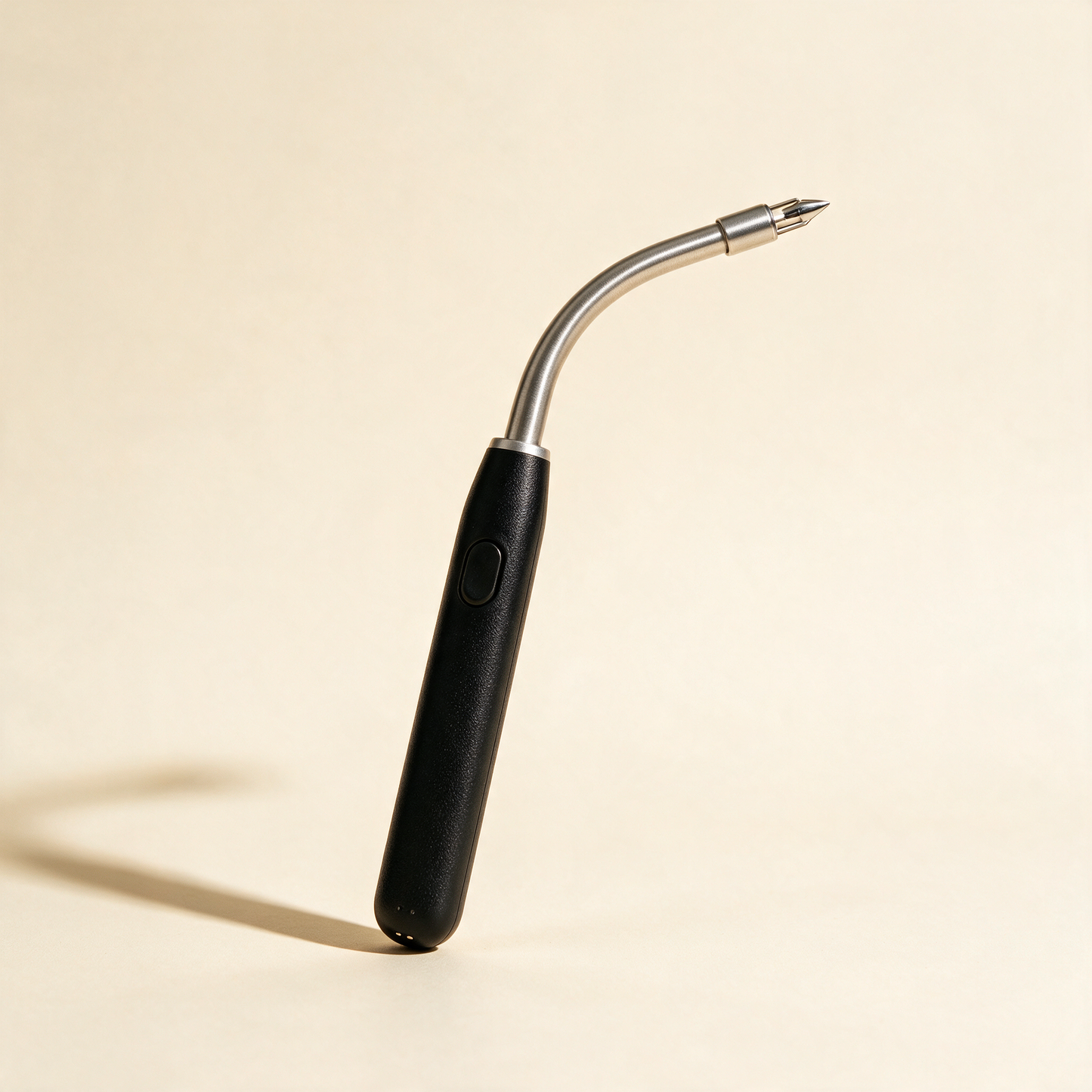 EverSpark lighter with silver neck bent in a curve at an angle