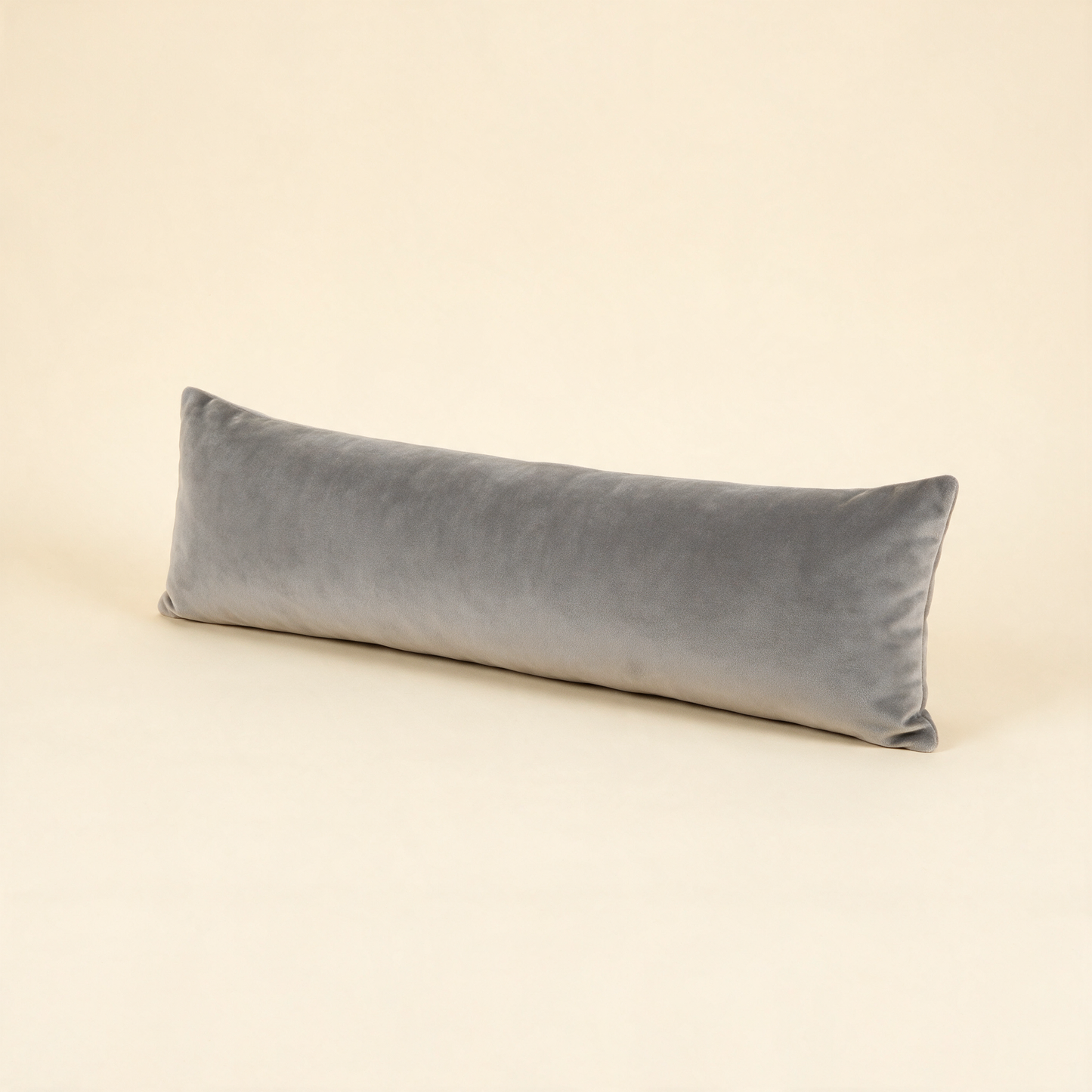 The Draughtsman grey velvet draught excluder at an angle