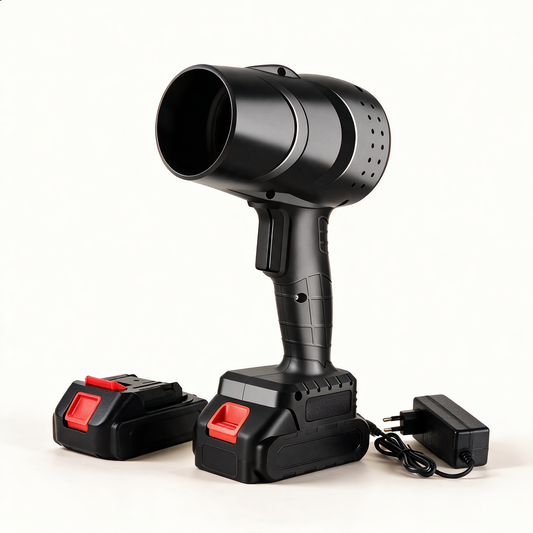 LeafEase Cordless Leaf Blower with two batteries and charger