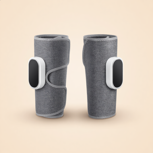 LegEase pair of grey calf compression massage wraps