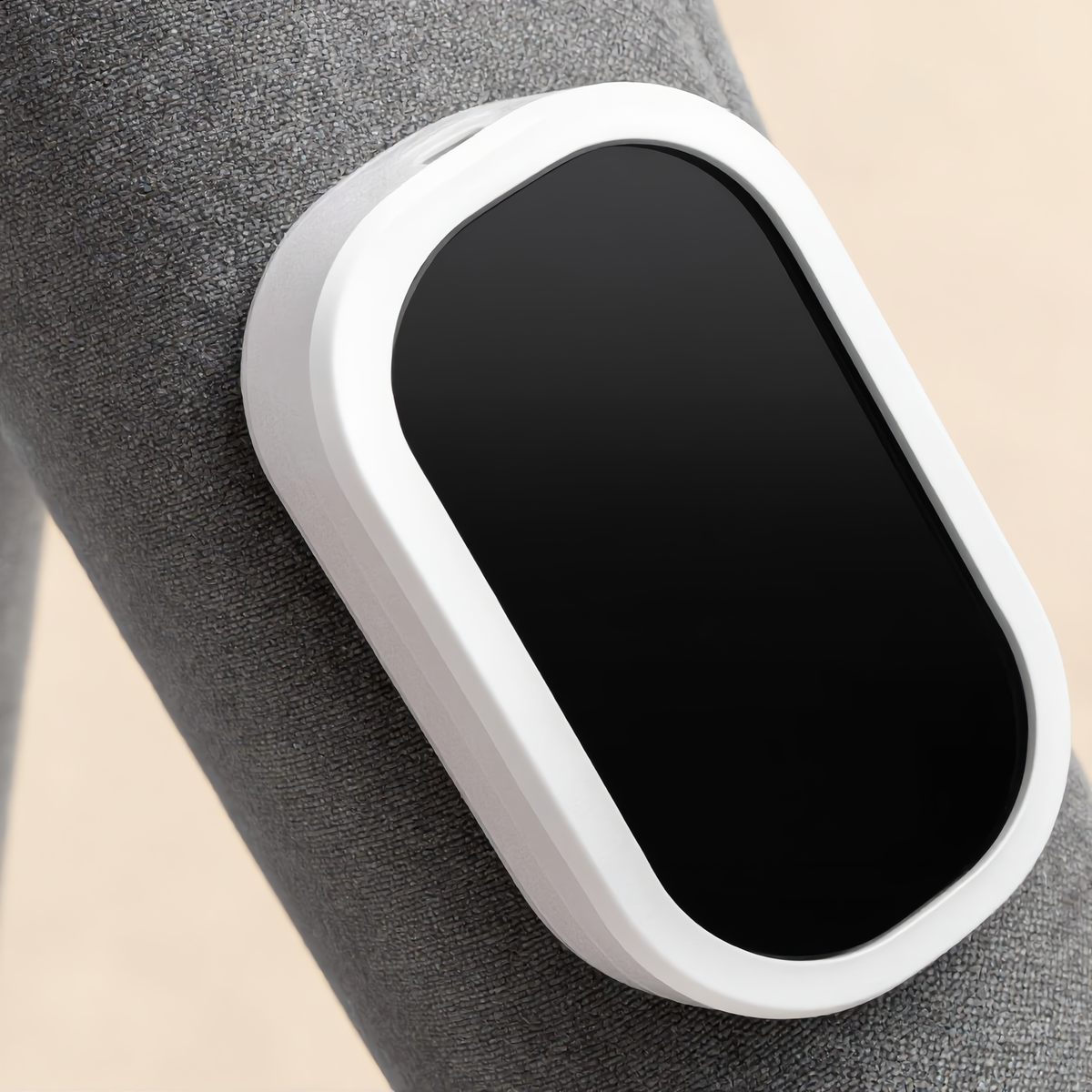 Close-up of the control unit on the calf wrap