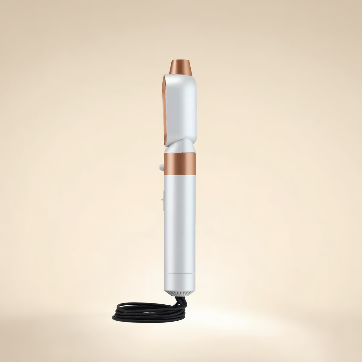 Styler handle with a curling barrel fitted