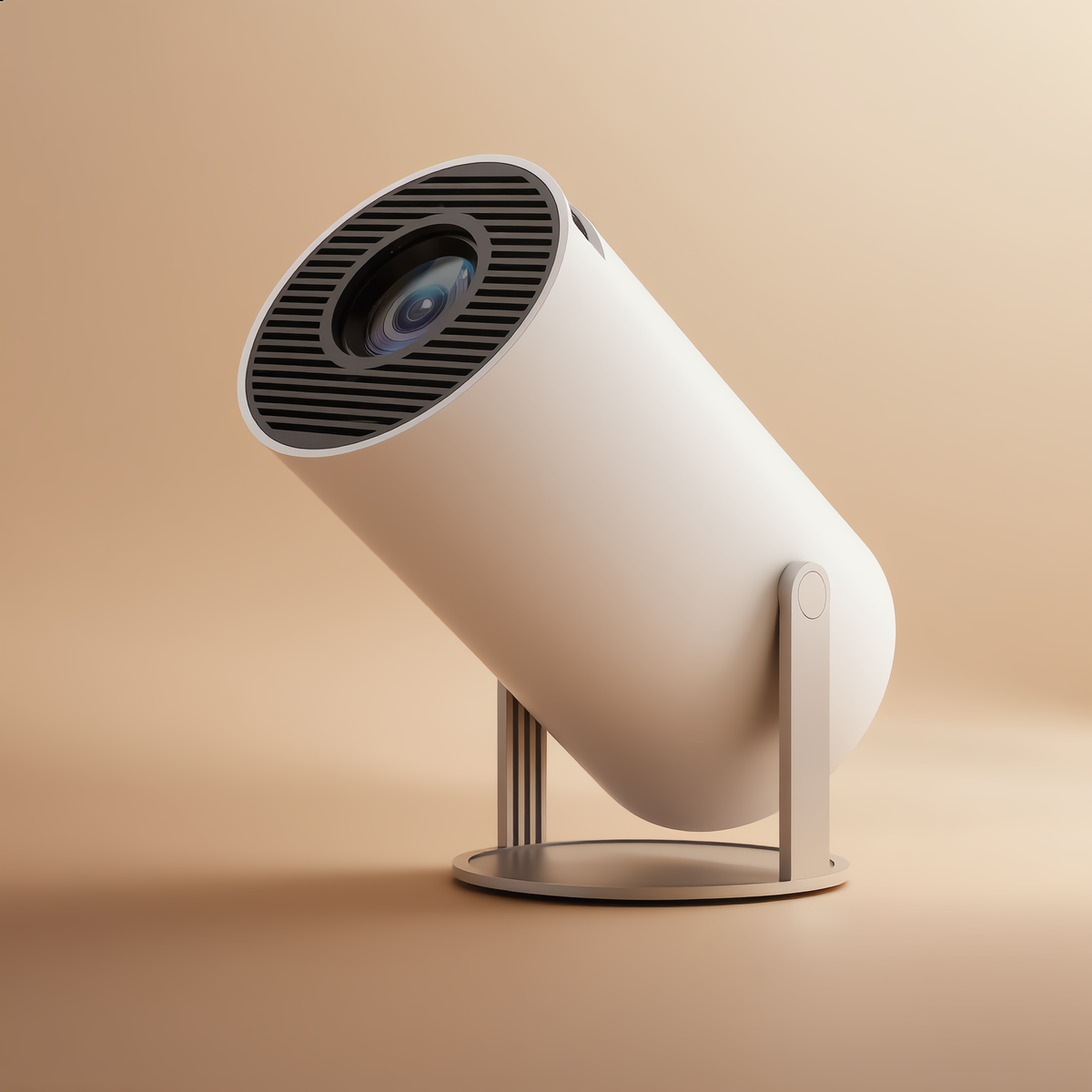 Projector tilted upwards to project onto the ceiling