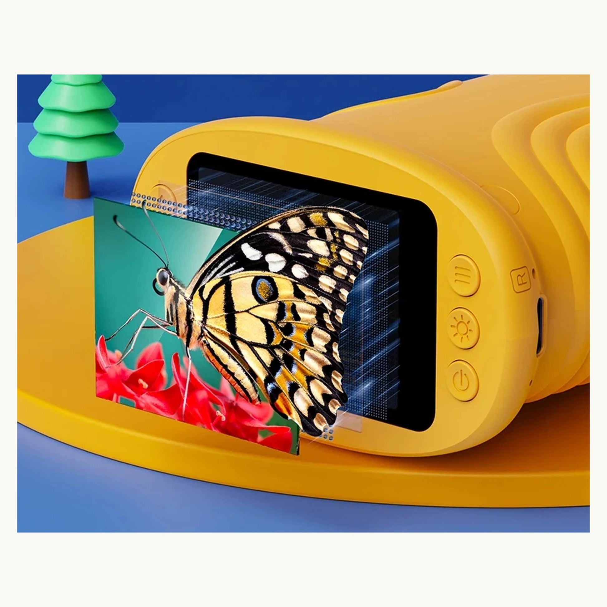 MicroExplorer screen showing a magnified butterfly wing