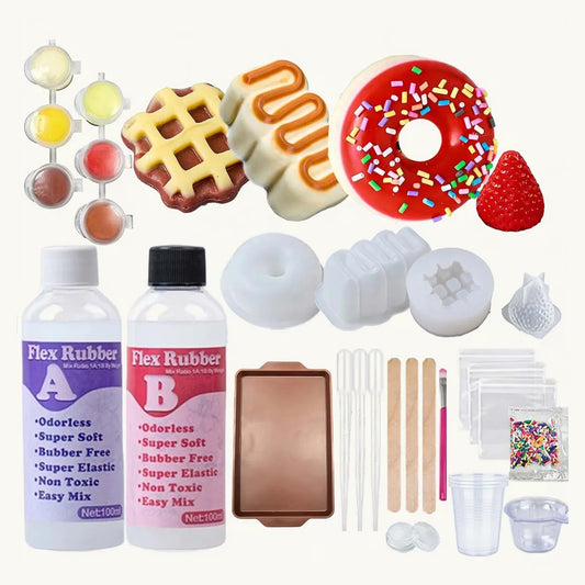 SquishLab DIY squishy making kit with gel bottles, moulds, pigments and tools