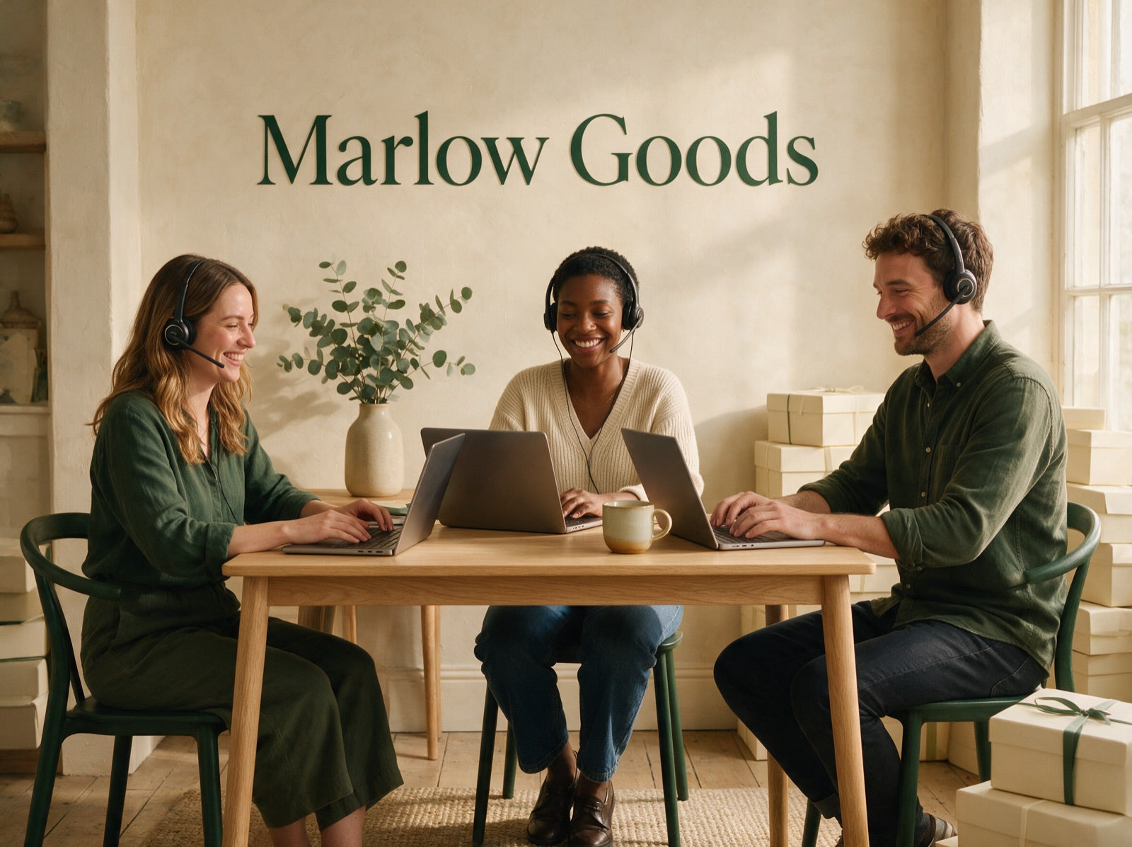The Marlow Goods customer service team ready to help